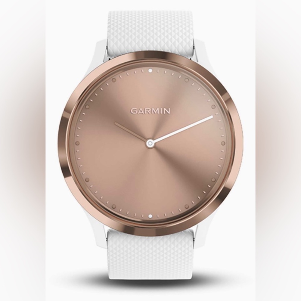 Garmin vivomove HR, Hybrid Smartwatch for Men and Women, White/Rose Gold